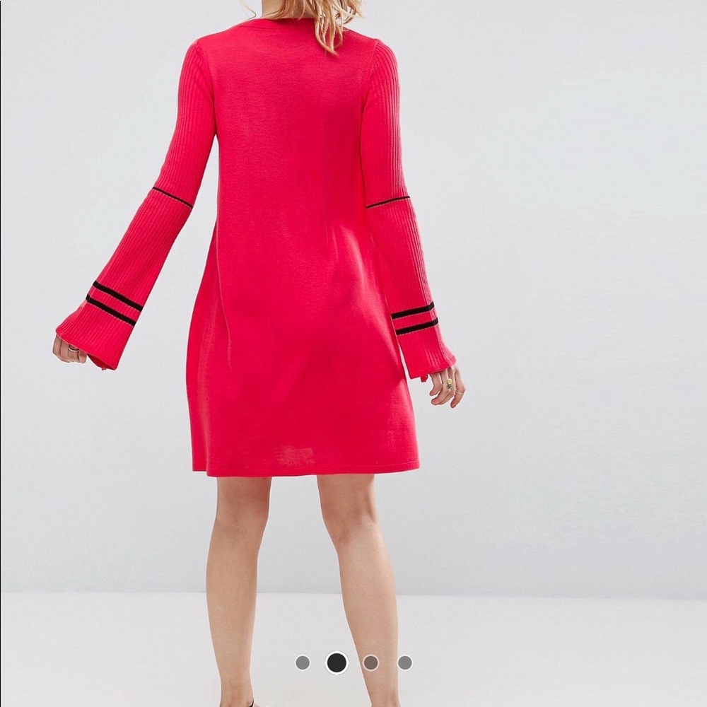 ASOS | Knitted midi dress with bell Sleeves - Picture 2 of 6